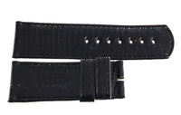 LOCMAN Men's 31mm x 30mm Black Lizard Leather Watch Band