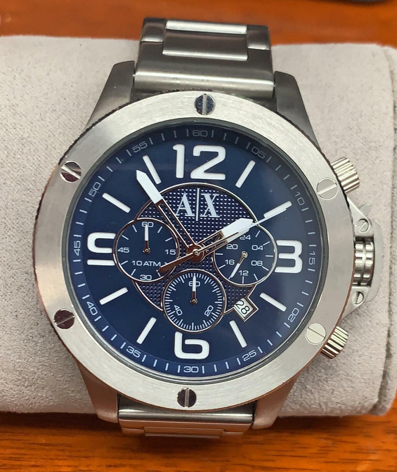 Armani Exchange AX1512 Blue Dial Stainless Steel Chronograph Men's Watch