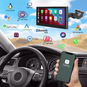 8.8'' Car Portable Wireless Apple CarPlay Android Auto FM Touch Screen Radio