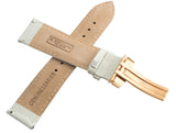 Genuine JoJo, JoJino 22mm Light  Green Leather Rose Gold tone Buckle Watch Band