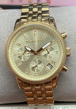Michael Kors MK5676 Ritz Champagne Dial Gold Tone Chronograph Women's Watch