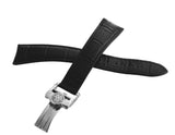 Raymond Weil Men's 20mm x 16mm Black Leather Band Silver Buckle Watch Band V3.15