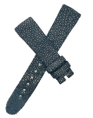 Bvlgari Women's 18mm x 14mm Stingray Grey Leather Watch Band