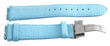 Aqua Master 19mm Widens to 23mm Turquoise Leather Special Watch Band Strap