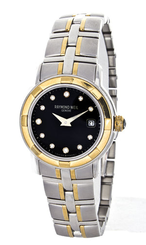Raymond Weil Women's Parsifal Black Dial Stainless Steel Two Tone Watch 9440