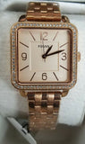 Fossil Women's Gold Tone Diamond Bezel Watch BQ3366IE