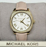 Michael Kors MK2487 Mini Bryn White Dial Pink Leather Strap Women's Watch