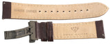 Aqua Master Mens 22mm Brown Leather Watch Band Strap W/ Stainless Steel Buckle