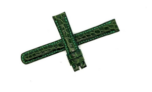 Bvlgari Women's 12mm x 12mm Green Leather Watch Band