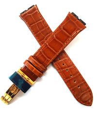 Aqua Master  Genuine Brown Leather Special Watch Band Strap 19mm