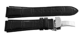 Aqua Master Mens 20mm Alligator Leather Silver Buckle Watch Band Strap