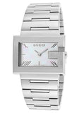 Gucci Womens Mother of Pearl Dial Stainless Steel Bracelet Quartz Watch YA100506