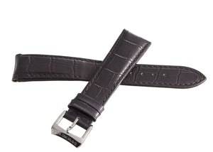 Raymond Weil 20mm Dark Brown Alligator Leather Watch Band With Silver Buckle