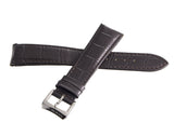 Raymond Weil 20mm Dark Brown Alligator Leather Watch Band With Silver Buckle