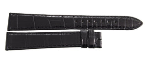 Zenith 19mm x 16mm Shiny Black Alligator Leather Watch Band Strap 19-490 XL