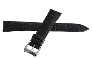 Raymond Weil 19mm Black Alligator Leather Watch Band With Silver Buckle V2.18