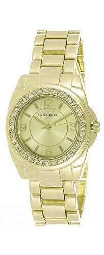 Anne Klein Women's Gold Tone Dial Gold Tone Metal Bracelet Watch AK/1704CHGB