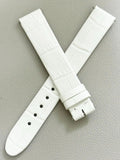 Montblanc Women's 14mm x 13mm White Alligator Leather Watch Band Strap