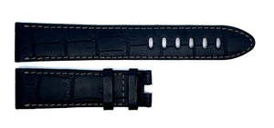 Montblanc Men's 22mm x 20mm Black Alligator Leather Watch Band Strap FSH