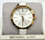 Michael Kors Women's MK2273 Analog White Dial White Leather Watch