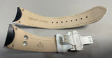 Aqua Master Mens 26mm White Leather White Buckle El Russo Watch Band