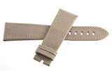 Genuine Graham 24mm x 20mm Beige Genuine Fabric Watch Band W/Yellow Stitching