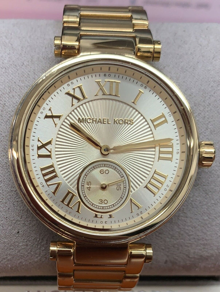 Michael Kors Skylar Champagne Dial Gold-tone Stainless Steel