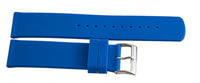 Skagen 20mm  Blue Rubber Silver Buckle Watch Band Strap