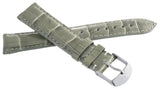 NEW Michele Womens 18mm Grey Alligator Leather Watch Band Strap