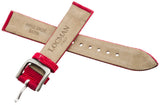 LOCMAN WOMENS 16MM RED FABRIC  ALLIGATOR LEATHER WATCH BAND STRAP