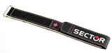 Genuine Sector 24mm Black & Beige Leather Fabric Velcrow Watch Band Strap