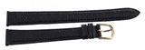 Wittnauer Womens 18mm x 14mm Black Lizard Leather Gold Buckle Band