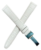 Aqua Master 16mm x 14mm White  Alligator Watch Band