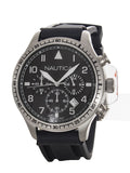 Nautica Brown Dial Black Rubber Chronograph Watch N16582G