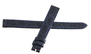 Genuine Universal Geneve NOS 12mm x 10mm Dark Blue Leather Watch Band Strap
