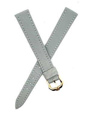 14mm Raymond Weil Women's Gray Leather Watch Strap Band