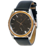 Kenneth Cole Men's New York Multi-functional Steel Black Leather Watch KCW1032