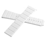 Omega Men's 25mm x 20mm White Rubber Watch Band Strap