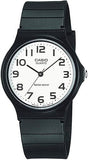 Casio Men's White Dial Black Resin Analog Quartz Watch MQ24-7B2