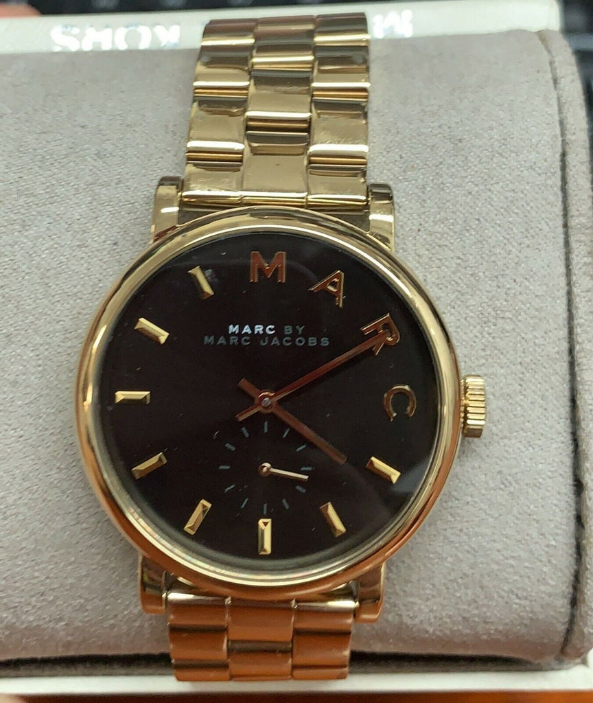 Marc Jacobs with 2024 black face gold watch