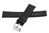 Diesel 22mm x 20mm Black Leather Watch Band With Silver Buckle