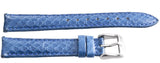 Invicta Womens Blue 16mm Genuine Lizard Leather Watch Band Strap Silver Buckle