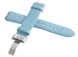 Aqua Master 19mm Widens to 23mm Turquoise Leather Special Watch Band Strap