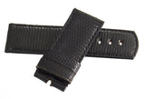 Locman 24mm Black Leather Men's Watch Band Strap