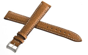 Raymond Weil Geneve 15mm Brown Leather Watch Band Silver Buckle