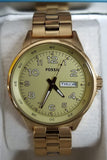 Fossil Light Champagne Dial Gold tone Stainless Steel Men's Watch AM4435