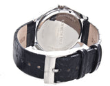 Kenneth Cole New York Black Leather Band Silver Dial Watch 10031380