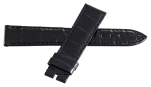 Genuine Chopard 18mm x 16mm Shiny Black Alligator Watch Band Strap 105