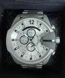 Diesel Men's Mega Chief Silver Chronograph Stainless Steel Watch DZ4501