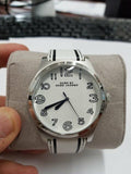 Marc by Marc Jacobs Leather White Dial Quartz Women's Watch MBM1230